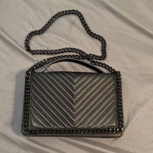 Aldo Black Quilted Chain Bag
